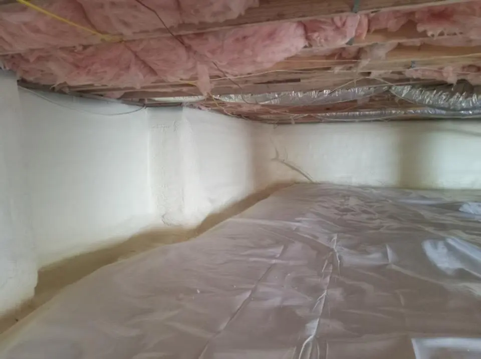 Crawl space encapsulation with closed-cell spray foam for Spray Foam Roofing in Greer