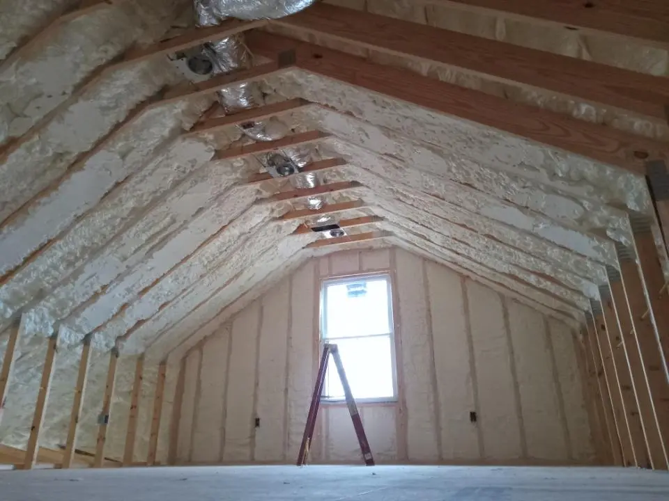 Spray foam roofing application for Crawl Space Insulation project in Greer